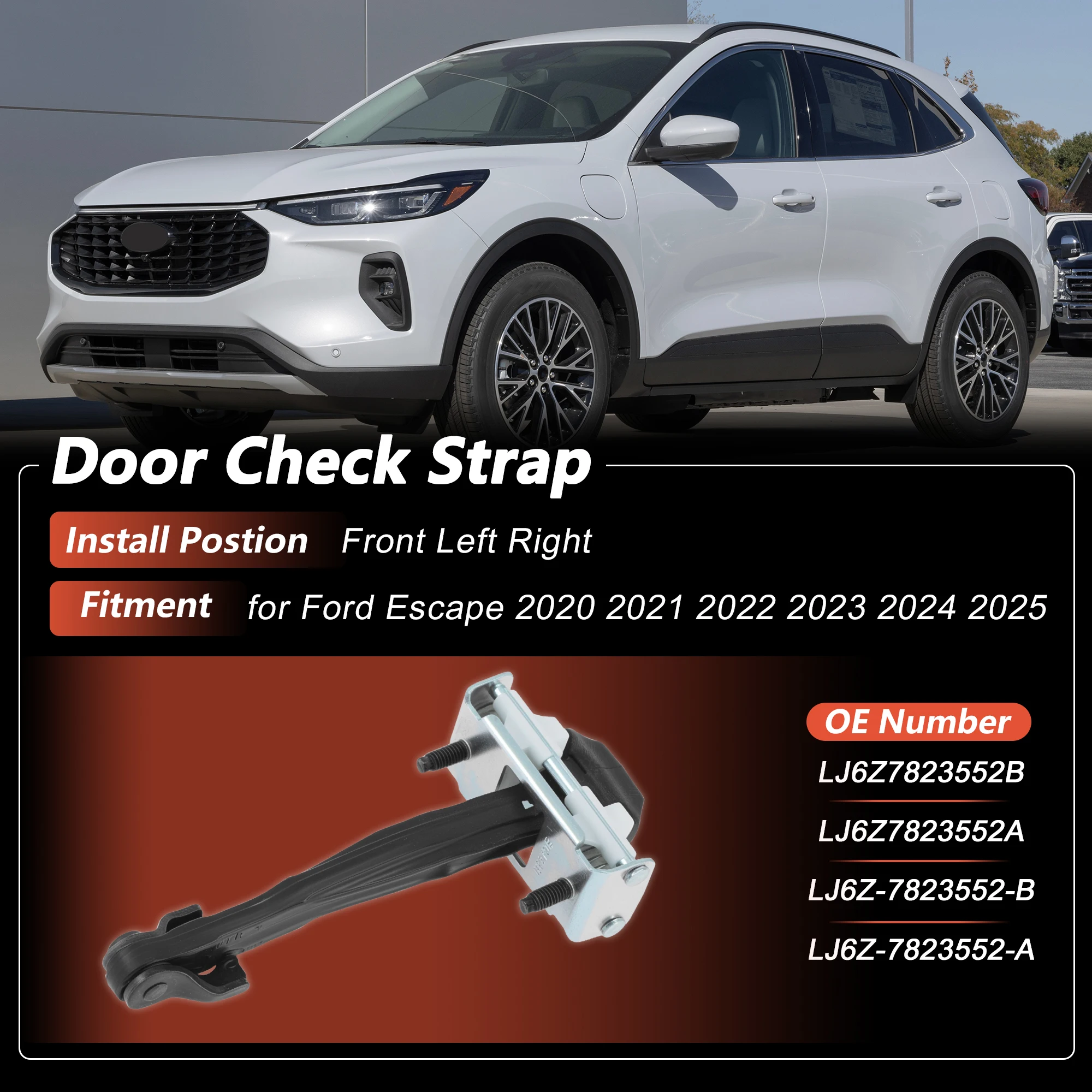 UXCELL Front Left Right Door Check Strap for Ford Escape 2020-2025