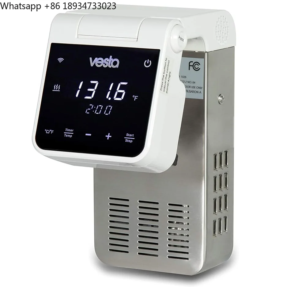 Vesta Commercial Immersion Circulator Vacuum Slow Cooking Machine with Digital Touchscreen Display Portable Sous Vide Cooker