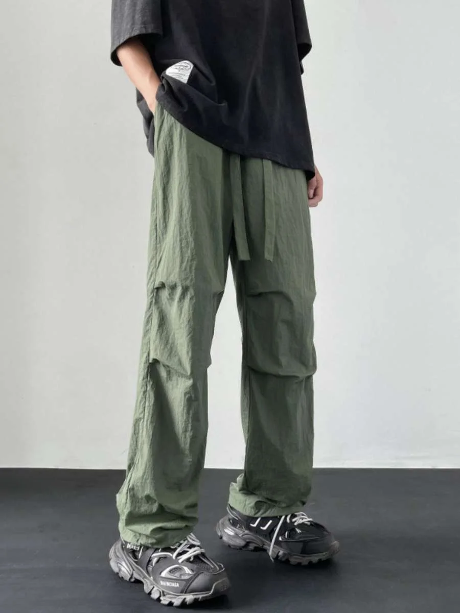 

Men's Casual Cargo Pants High Waist Long Trousers American Sle Fall Season Climbing Utili Workwear Straight Leg