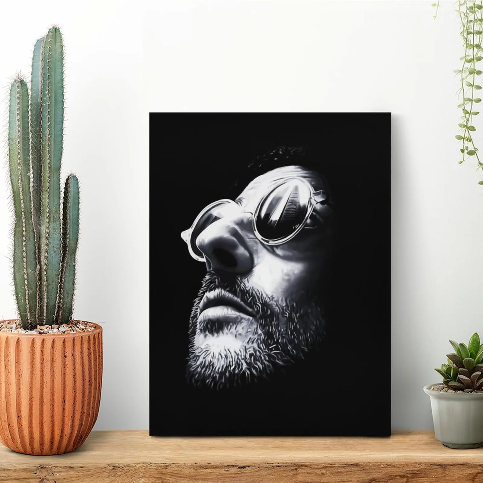 

Leon Canvas Painting Poster Wall Cave Mural Customized Garage Club Framed Wall Paintings