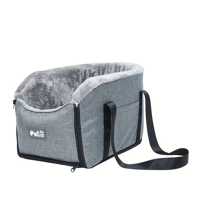 Pet car cat kennel, car central control cat nest, car cat and dog cushion seat pet going out handbag