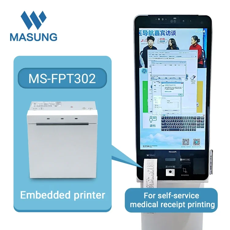 Masung 80mm Thermal Printer with USB and RS232 Auto Cutter for 58mm/80mm Receipt Printing Used for Kiosk Receipt Printer