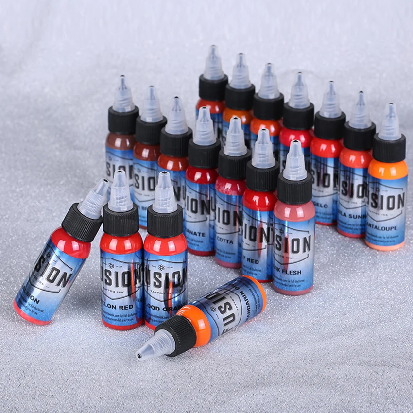 Fusion 16 Color Tattoo Ink Set Pigment Permanent Tattoo Ink Tattoo Supplies 30ml Tinta