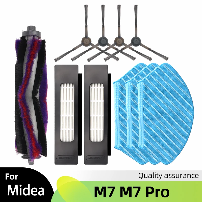 Midea M7 M7 Pro 액세서리 예비 부품 로봇 진공 청소기 교체 브러시 HEPA 필터 넝마 소모품