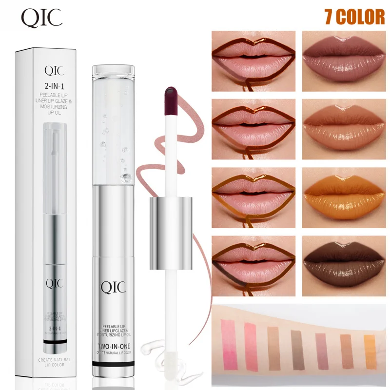 

QIC 2-in-1 Lip Gloss & Oil: Long-Lasting, Waterproof, Colors,Pout in One