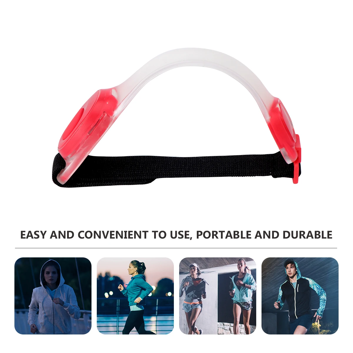 

2Pcs LED Night Running Lights Safety Fluorescent Arm Leg Bands for Outdoor Joggers Cyclists Walkers Night Sports Light