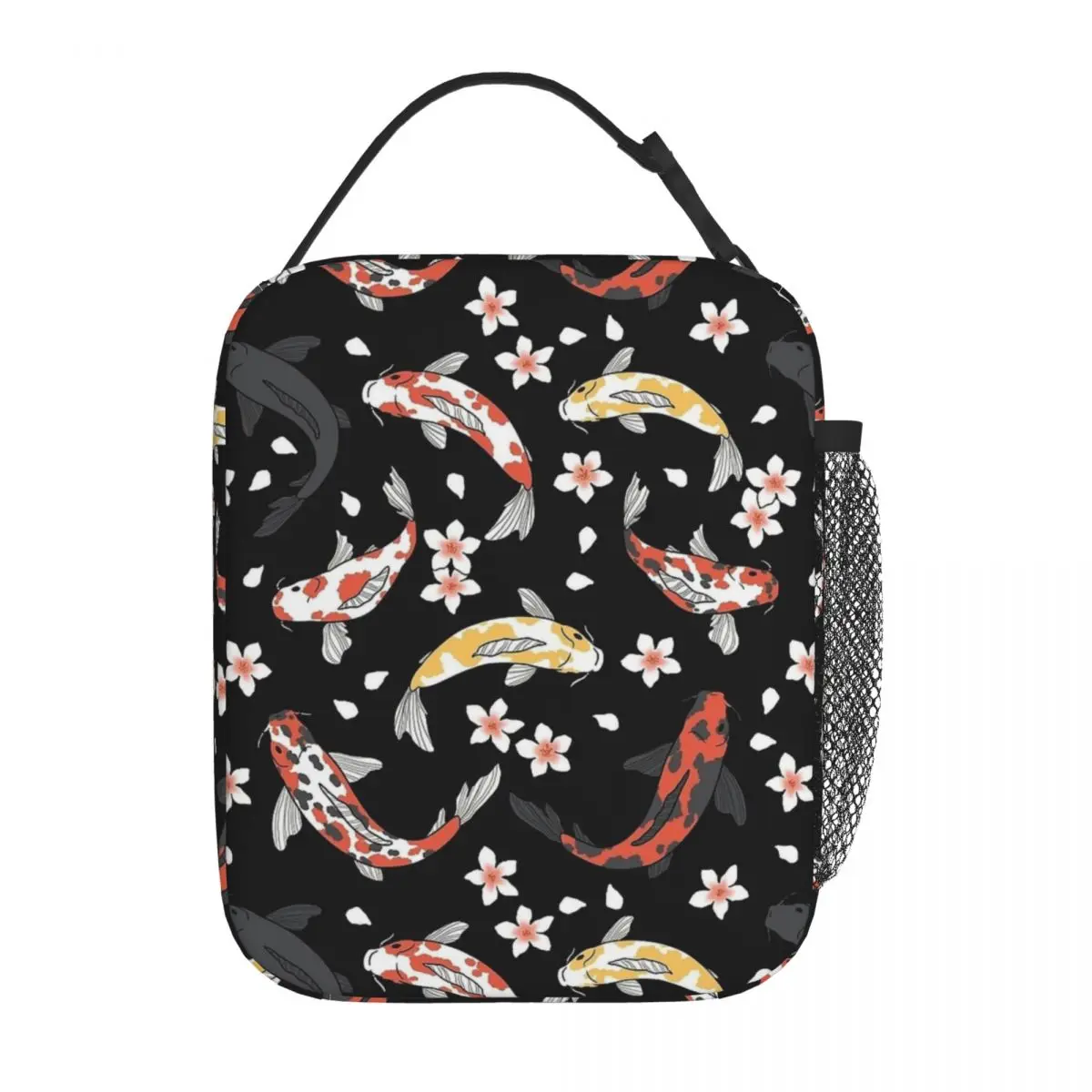 

Koi Fish And Sakura Cherry Blossoms Thermal Insulated Lunch Bag for Travel Portable Food Container Bags Cooler Thermal Lunch Box