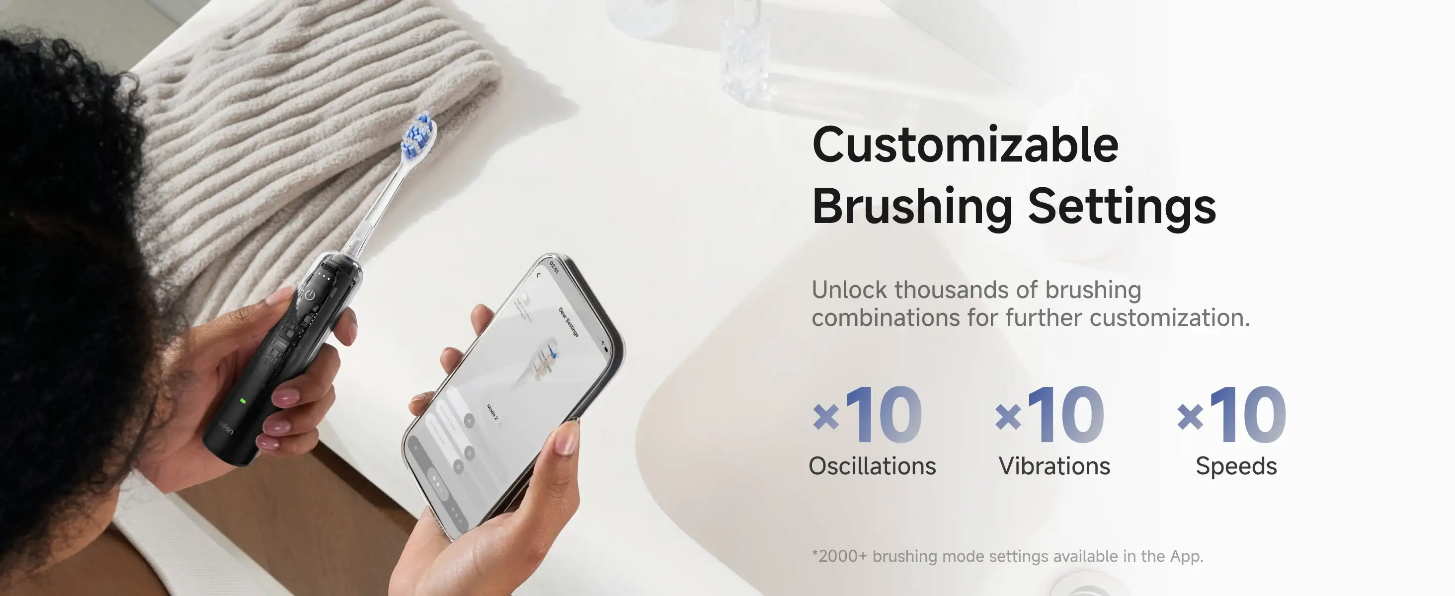 Laifen Wave PRO Electric Toothbrush Dual Model Daily Cleaning System Smart Pressure Sensor 70 Days Super-Long Battery Lifer IPX8 Waterproof – Detail 9