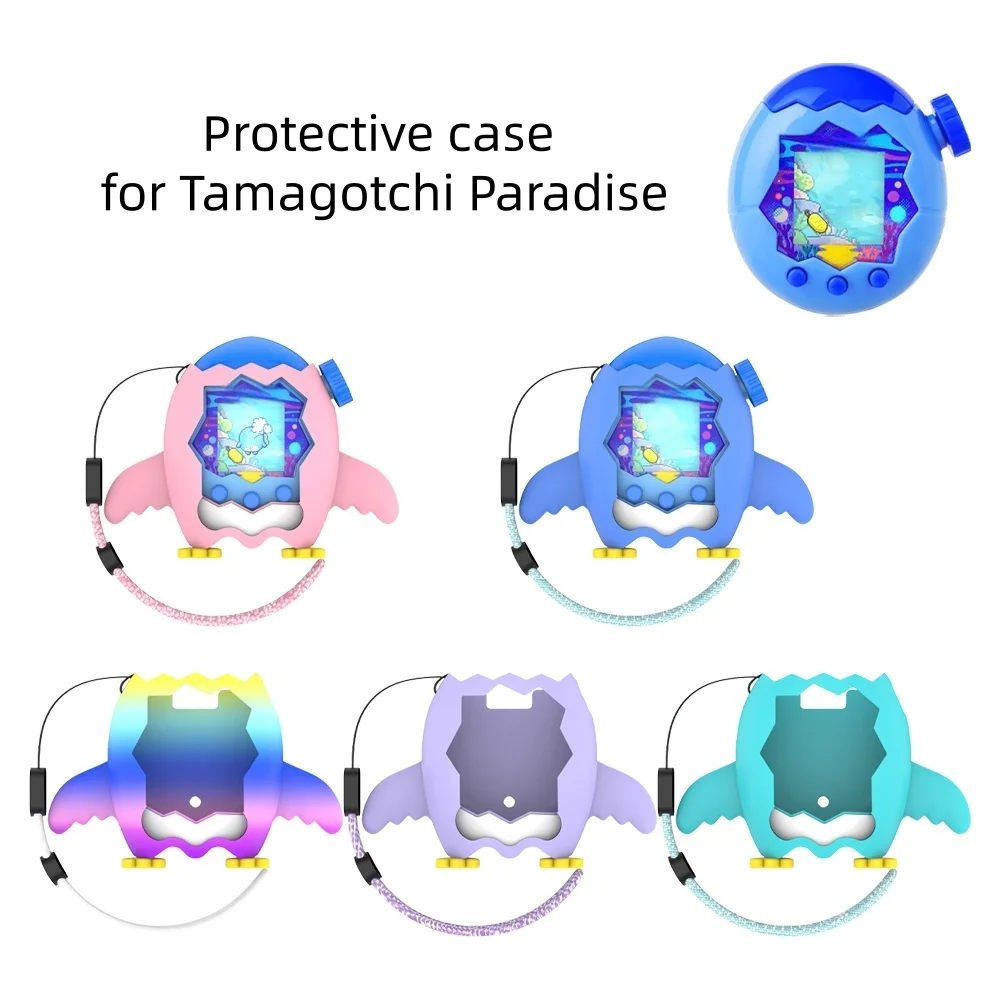 Cute-shaped protective Cover Case for Tamagotchi Paradise Game Console,Anti-Scratch Cover with Lanyard Accessory Multiple Colour