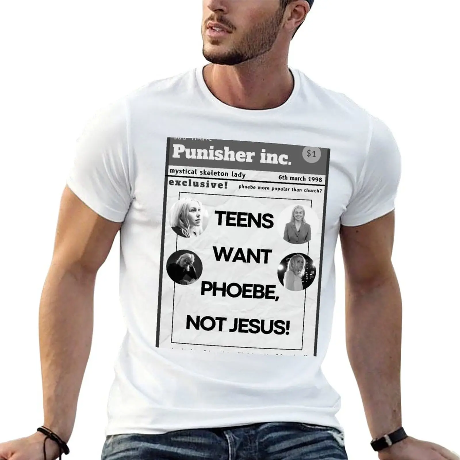 

teens want phoebe bridgers not jesus! poster design T-Shirt t shirts for man graphic funny g man t shirts for men T-Shirt