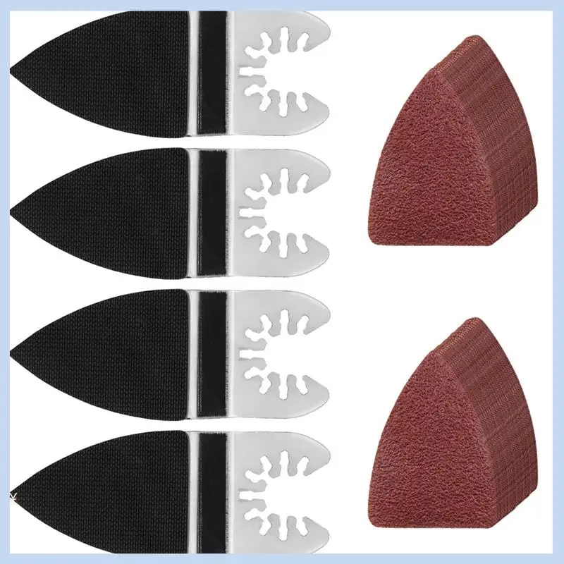 

AS63-Finger Sanding Pad, Finger Oscillating Multi Tool Sanding Disc Sanding Sheet Set For Surfaces Polish Sanding