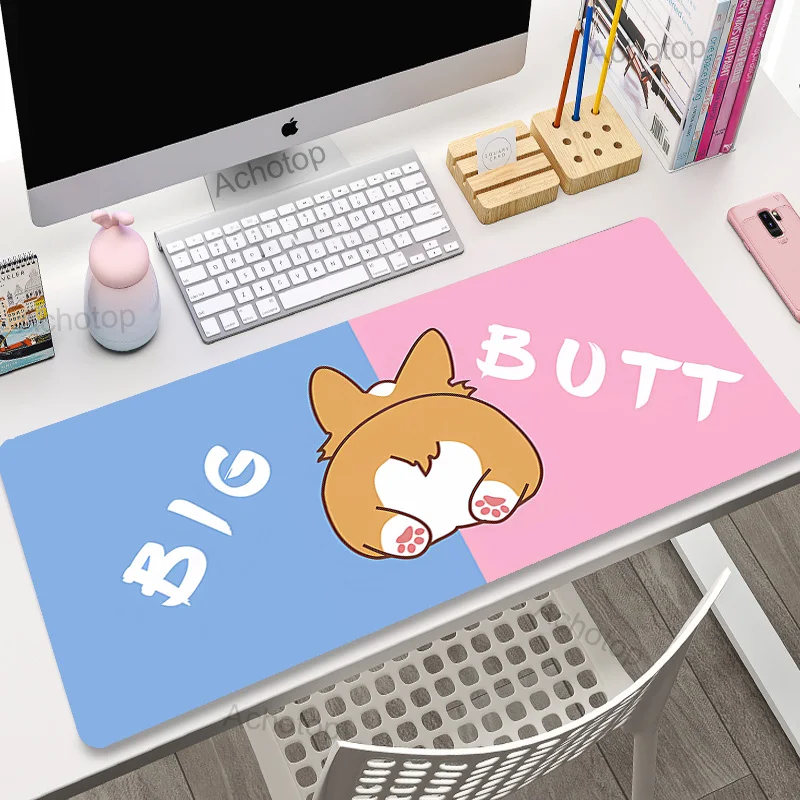 Mouse Pad Cute Dog Table Mats Computer Mousepad Keyboard Mat XXL Big Desk Pad 100x50cm Large Gamer Mousemats Mausepads Mouse Mat