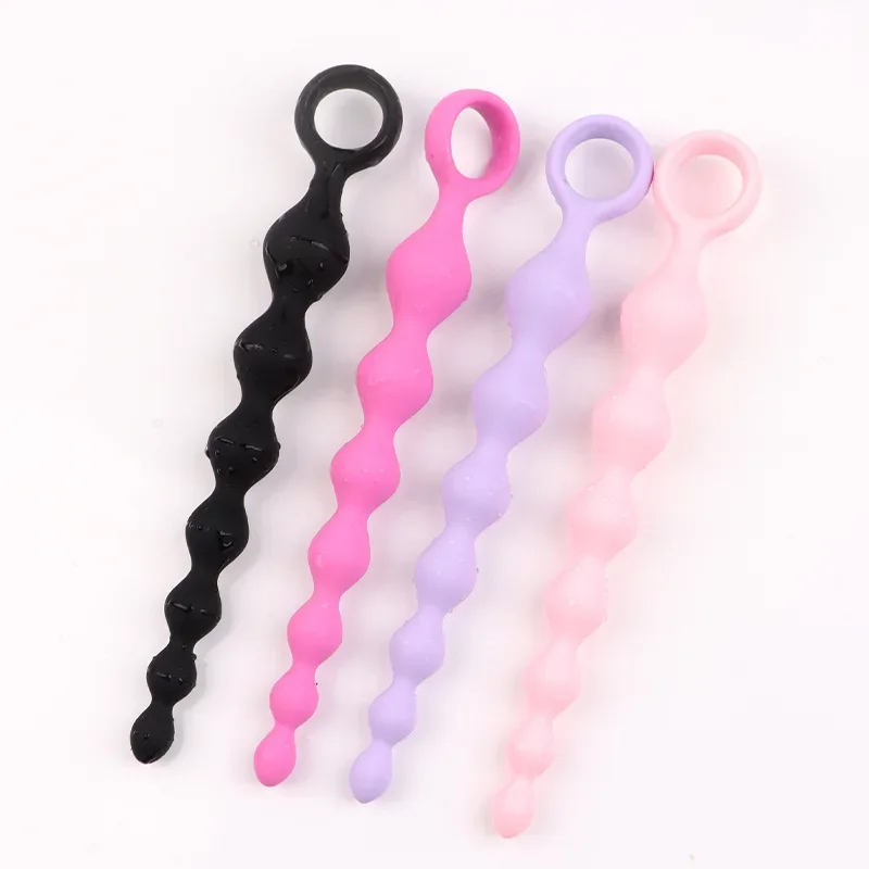 Silicone Anal Plugs Pull Beads Male and Female Rear Anal Expansion Anal Expander Expansion Adult Erotic Products 18+ Sex Toy