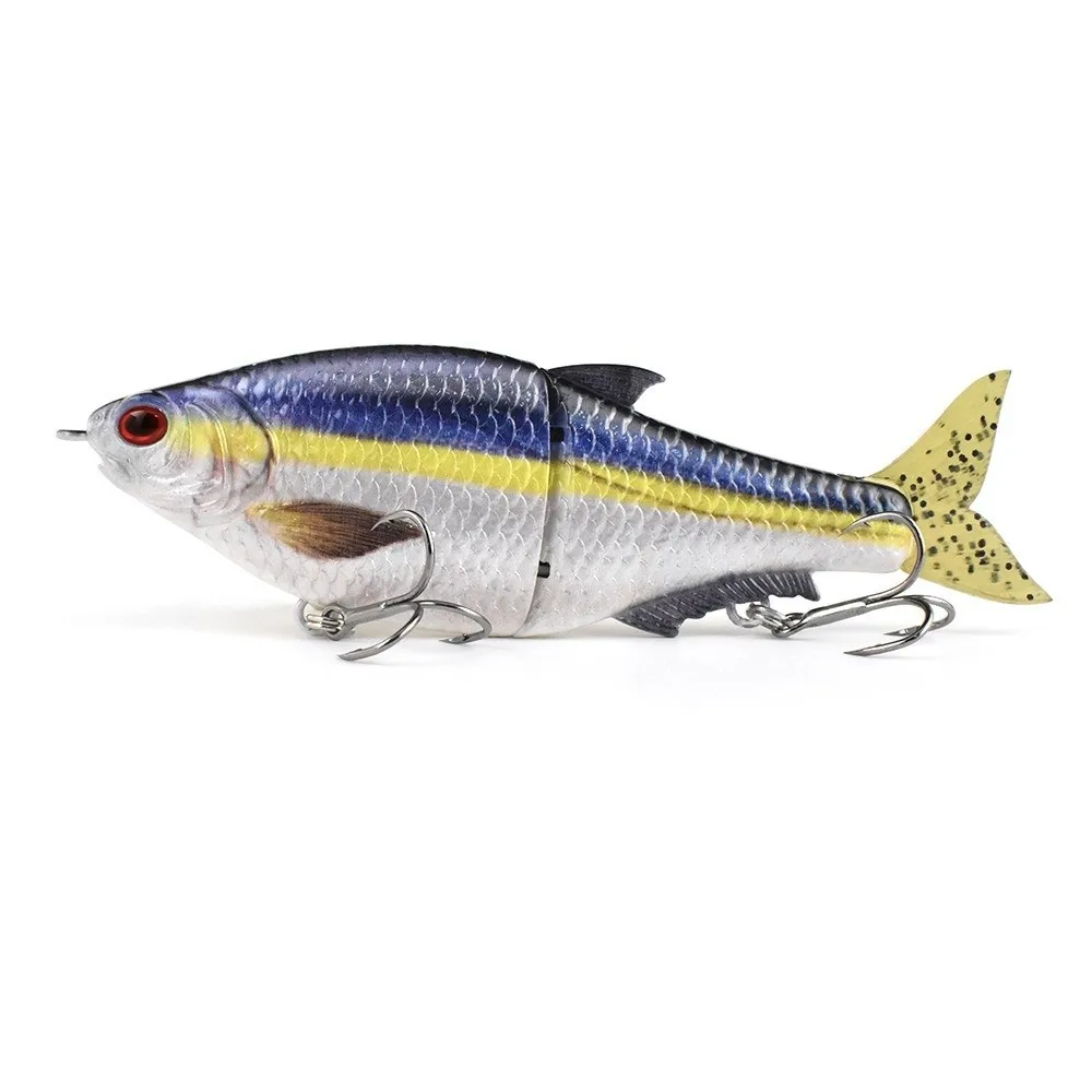 16cm 50.4g Fishing Lure Soft Pvc Tail Hand Carved Jointed Lure Vivid Design Metal Jointed Glide Bait Sport Fishing Tackle