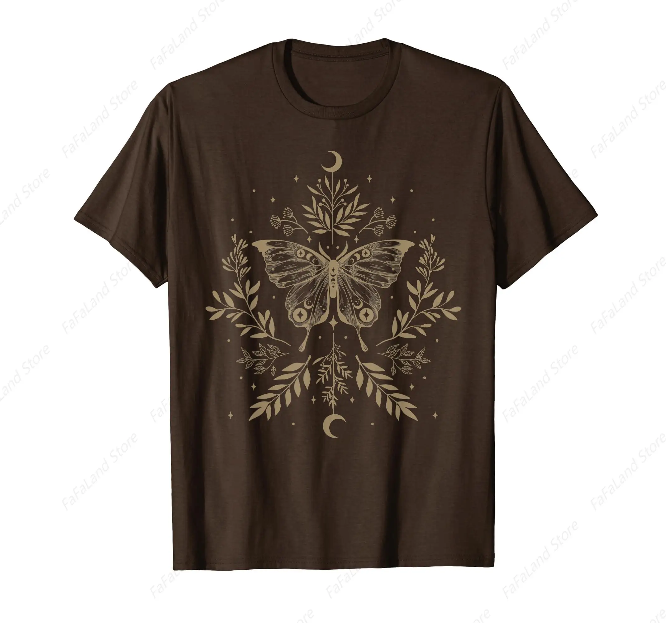 Butterfly Grunge Fairycore Aesthetic Goth Luna Moth T-Shirt for Men Women Cotton Summer Top Tee