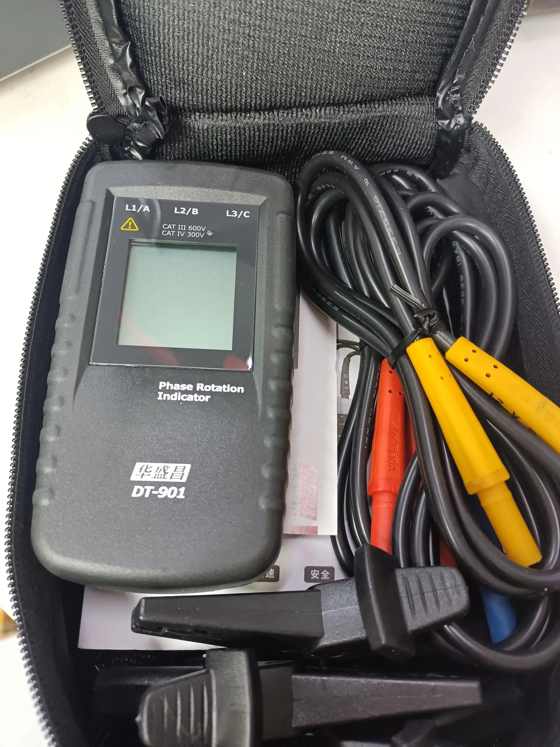 DT‑901 Three‑Phase Sequence Tester Phase Rotation Indicator LCD AC 40‑690V Electrical Test Tool