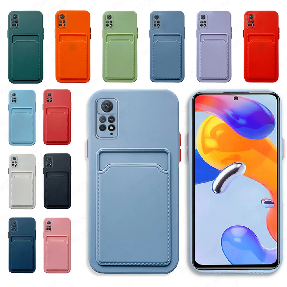 For Xiaomi Redmi Note 11 Pro 5G Case Card Wallet Back Silicone Soft Fundas Redmy Note11 S 11S 4G 11Pro Plus Camera Protect Cover