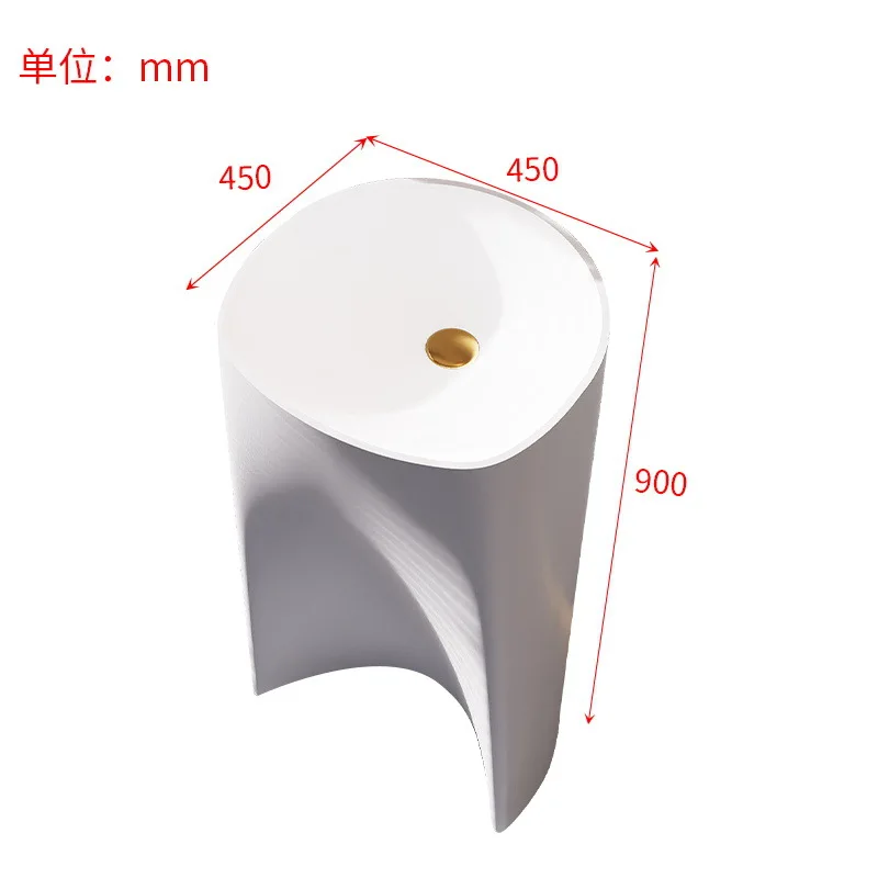 

Creative artificial stone integrated wash basin B & B hotel column basin household wash basin