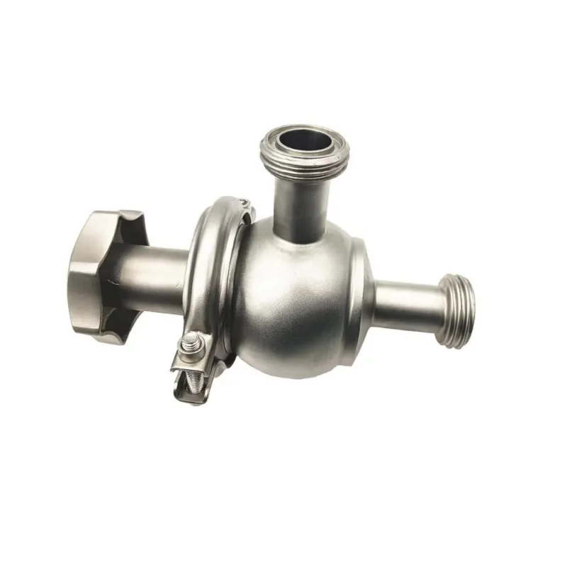 DN40 Sanitary SS304 flow diverter valve Manual thread regulating