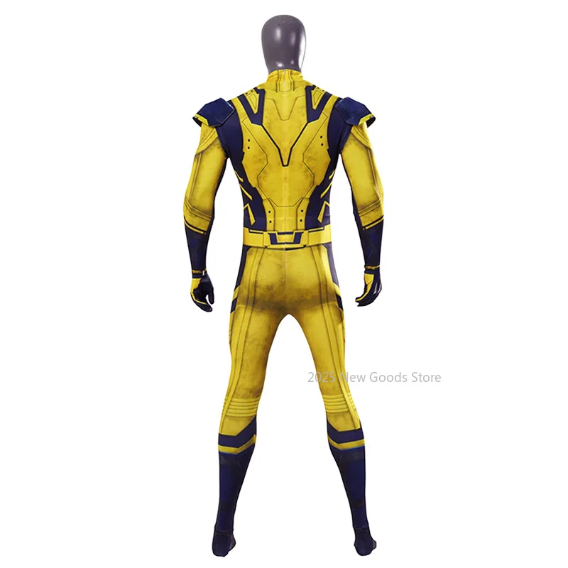 Movie Wolverine Cosplay Costume 3D Printing Zentai Jumpsuit Shoulder Armor Set Bodysuit Superhero Halloween Party man kids woman