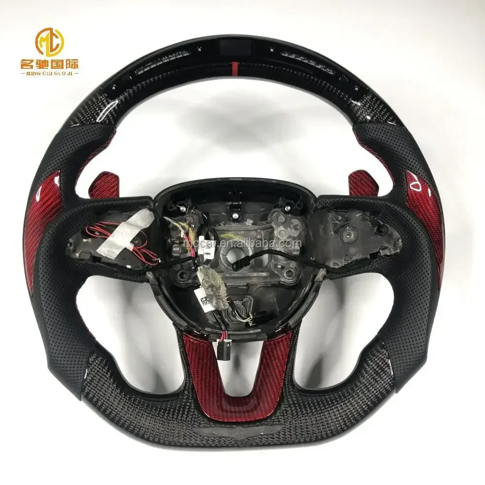 

Для Dodge Challenger рулевое колесо из углеродного волокна светодиодный руль