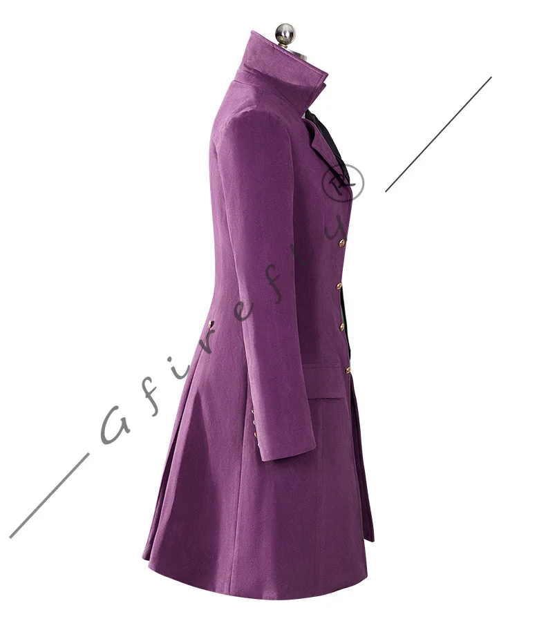 Black Deacon Alois Trancy Anime Characters with The Same Cosplay Full Purple Suit Accessories Wig Halloween Party Costume view 4