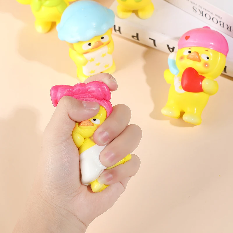 

Kawaii Little Yellow Duck Decompression Toy Cute Cartoon Antistress Duck Squeeze Toy Party Stress Relief Toys Kid Birthday Gifts