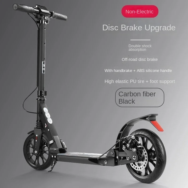 TULX Aluminum Alloy Two Wheel Shock-absorbing Adult Scooter Can Be Folded In One Second For Convenient Fast And Safe Go Out