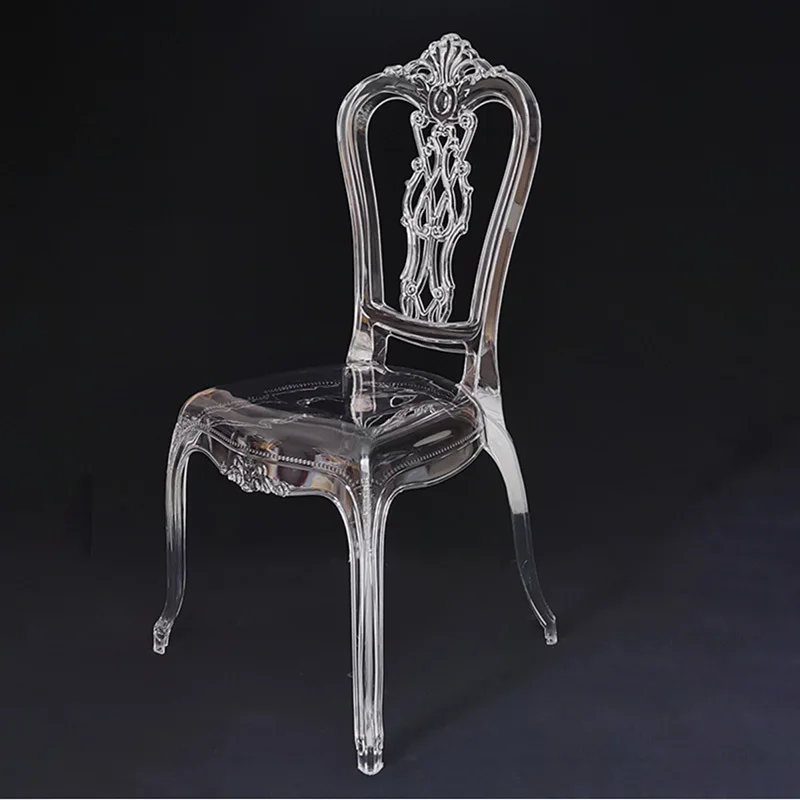 Acryllic Commercial Hotel Chair Single Bride Wholesale Luxury Plastic Hotel Chairs Royal Chaises De Jardin Party Venue Furniture