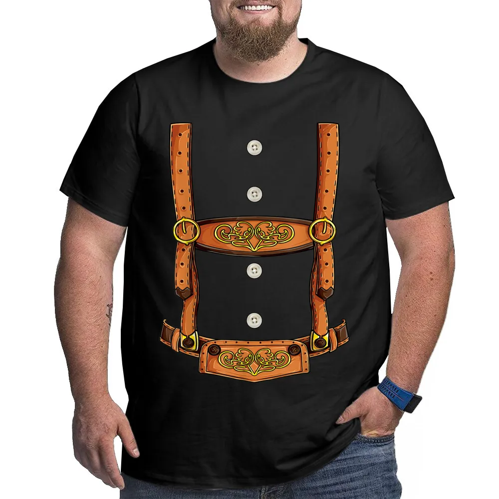 Lederhosen Costume T Shirt Oktoberfest Tops & Tees Oversized O Neck Tshirts Street Short Sleeve Pure Cotton Woman Tee-Shirts