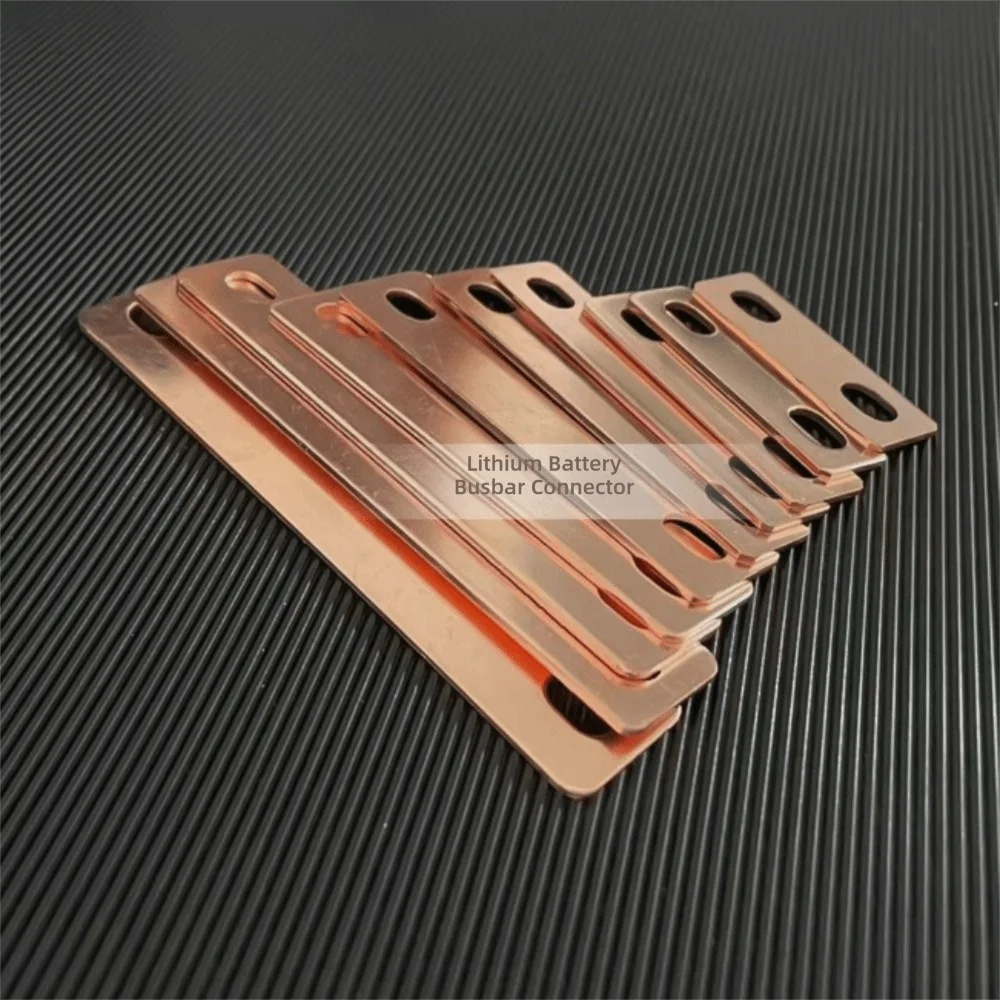 New Red Copper Bus Bars Connector M6 screw holes Flat Battery Busbar Busbar Connector LiFePO4 Cell