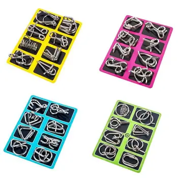 لغز الأسلاك المعدنية للأطفال والكبار ، لغز الحير ، دعابة الدماغ السحرية ، ألعاب اللعبة ، مجموعة ساخنة