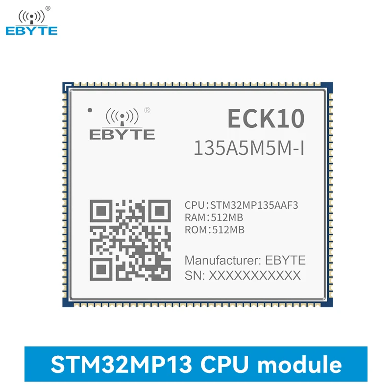 

STM32MP13 System On Board ARM cortex A7 650MHz Linux SOM EBYTE ECK10-135A5M5M-I 512MB DDR3 512MB NAND FLASH Low Power Core Board