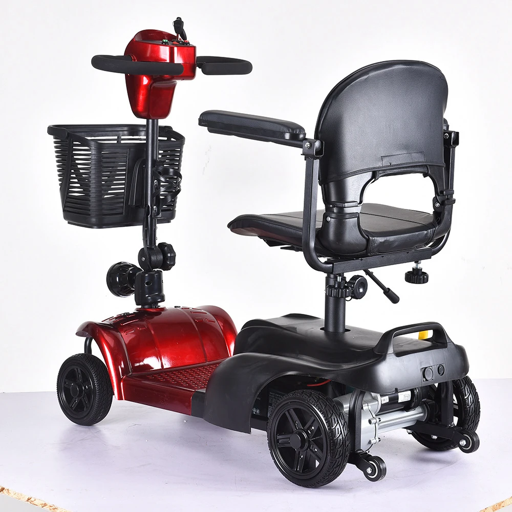 2024 New Design Wheelchair Lightweight Portable Folding 4 Wheel Electric Mobility Scooter For Adultscustom