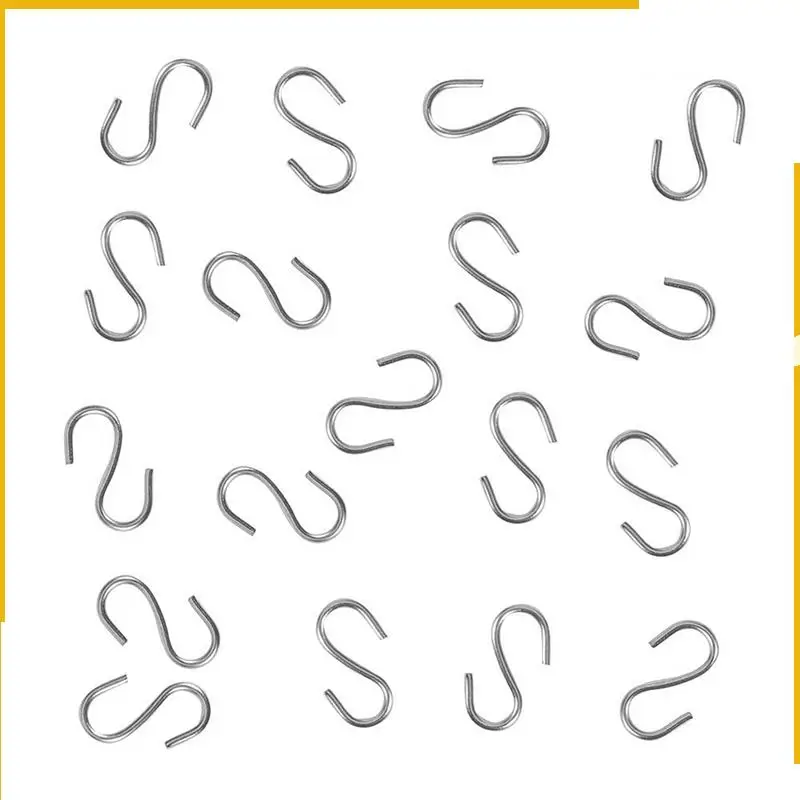 

A92P 900 Pieces Mini S Hooks Connectors Metal S-Shaped Wire Hook Hangers For DIY Crafts, Hanging Jewelry, Key Chain And Tags