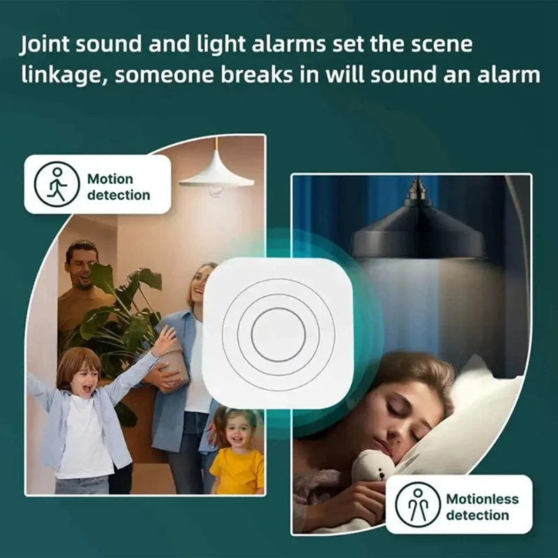Zigbee Detector de presencia humana, Sensor de movimiento de 24G de onda milimétrica, funciona con Tuya y Alexa, duradero