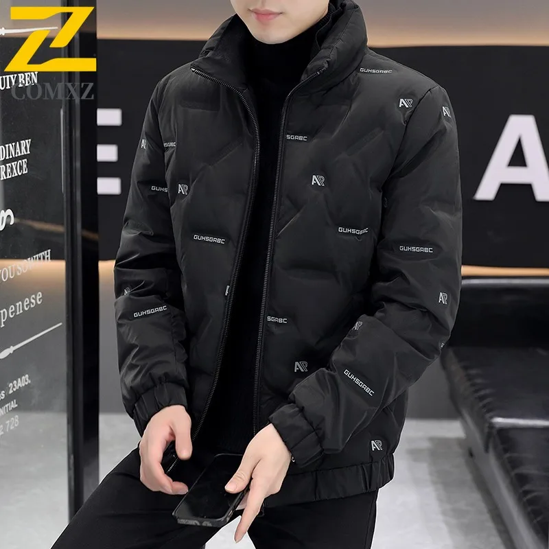 

Men Down Jacket 2025 New Trendy Versatile 50 White Duck Down Thick Cold Proof Warm Parker Coat Outdoor Casual Winter Down Jacket