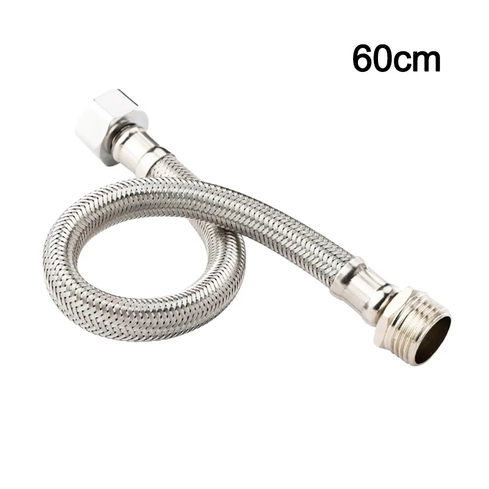 20-200CM Length Flexible Shower Hose Internal Threaded External Threaded Extension Sprayer Pipe Adjustable Length