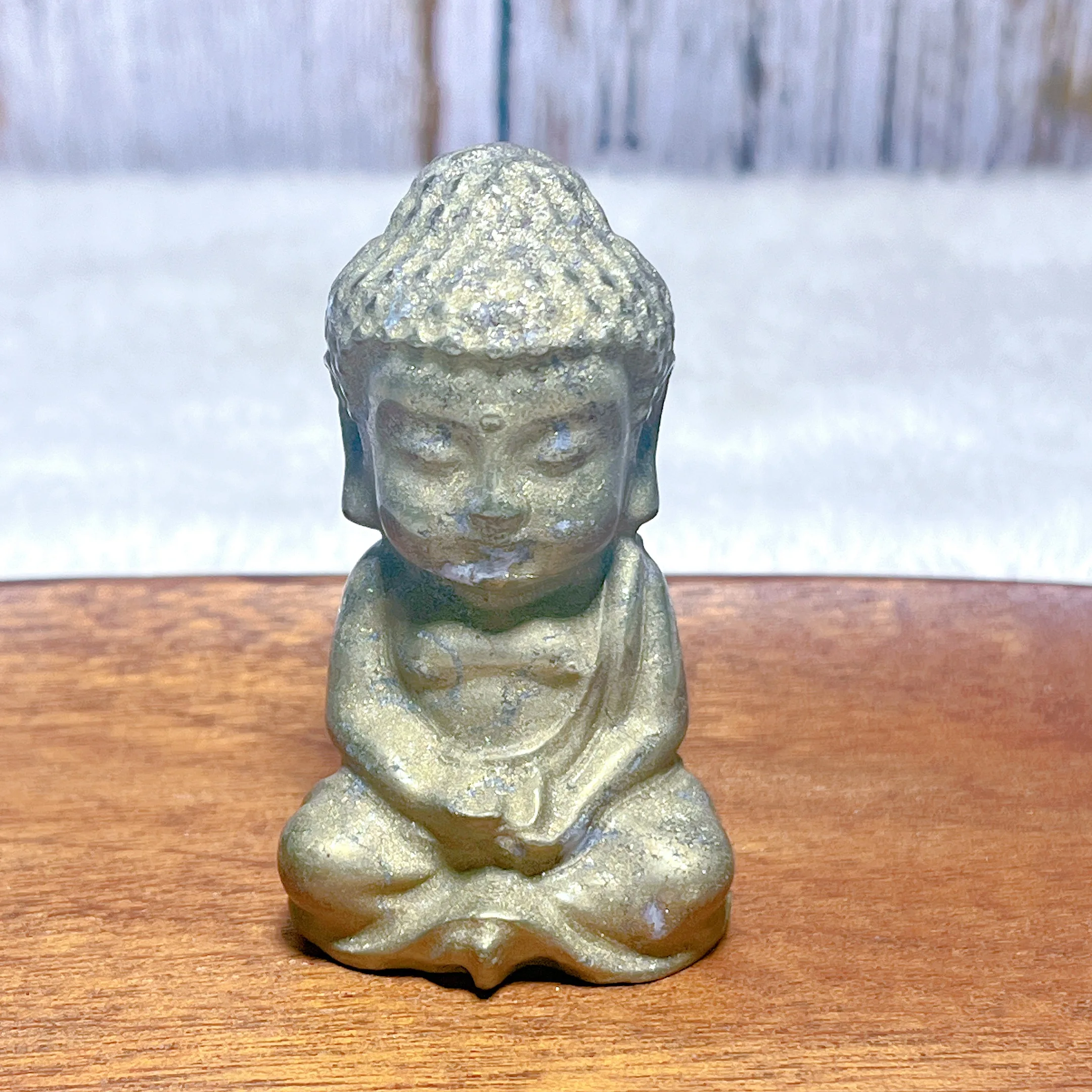 

Healing Natural Crystals Pyrite Buddha Hand Carving Gemstones Mineral Energy Reiki Home Decorations Gift