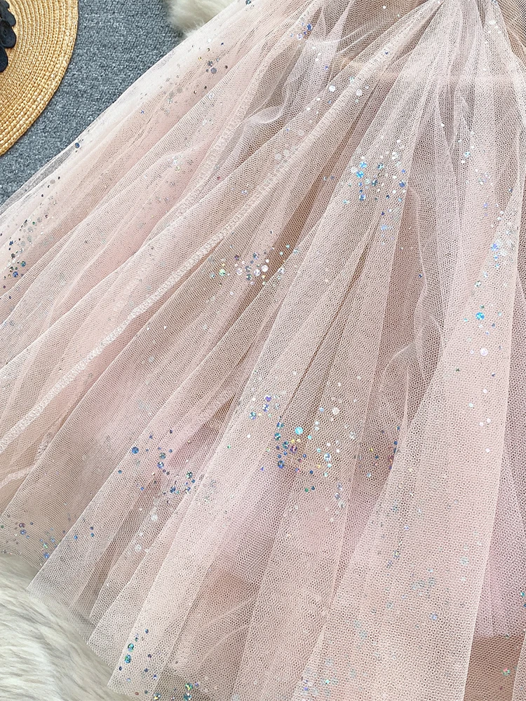 Women's Black Goth A-line Evening Dress 90s Vintage Off Shoulder Sleeveless Sequins Dresses Y2k One Piece Frocks 2000s Clothes