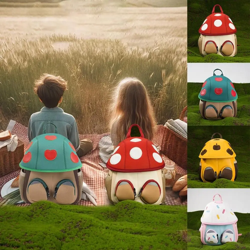 

Cartoon Cute Mushroom Backpack Apple/Pumpkin Design Kindergarten School Bags Kid Backpack 1-3 years old Children's Bag