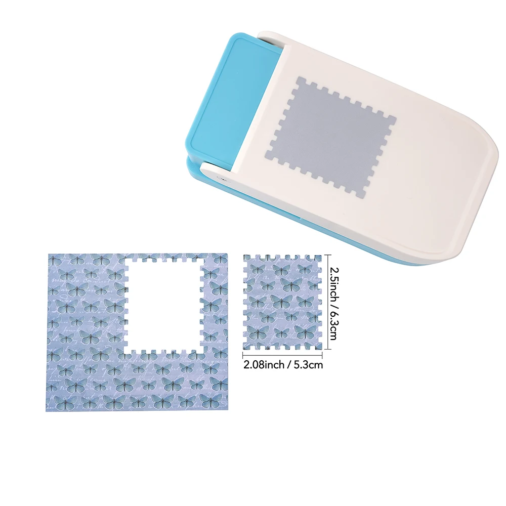 Extra Large Postage Stamp Craft Punch 2.5x2.1Inch Postage Stamp Shape Multi-Material Punching Tool for DIY Scrapbook Album Card