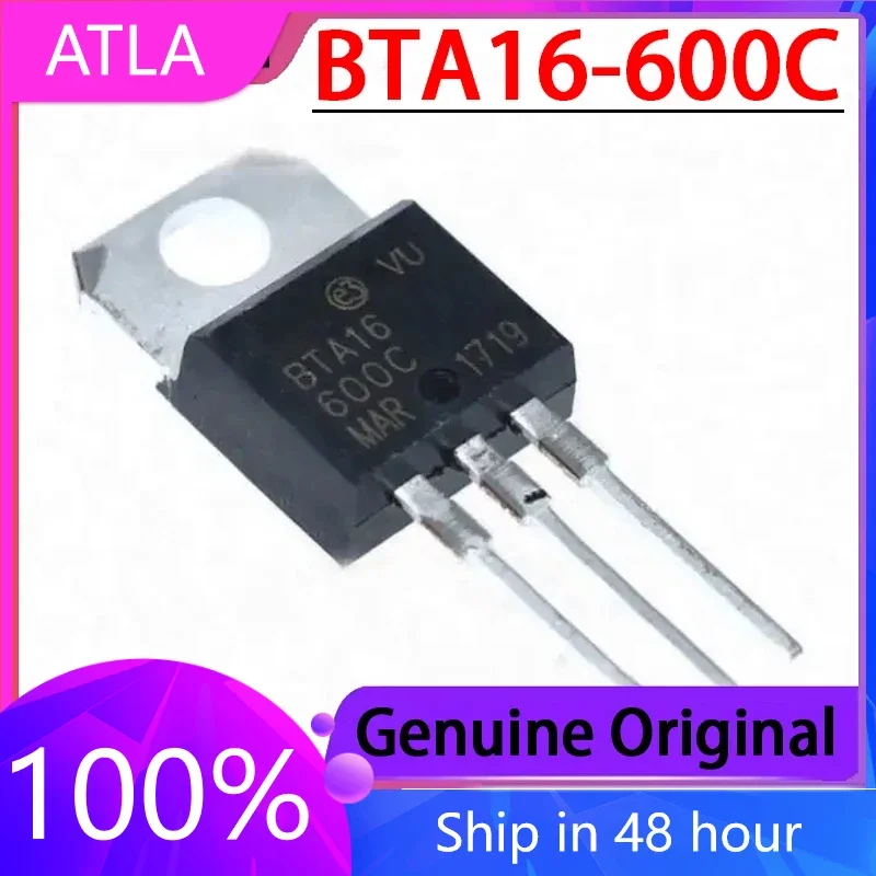 10PCS New BTA16-600C BTA16 16A 600V Direct Insertion TO-220 Bidirectional Thyristor Original