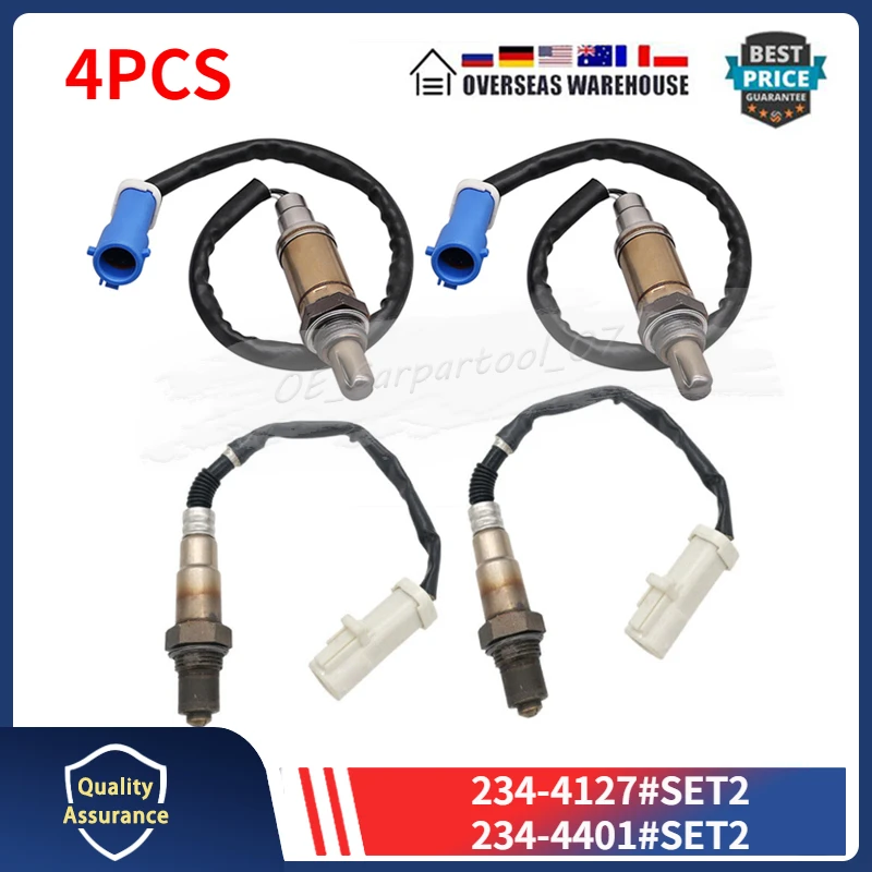 

Set Of 4 Oxygen O2 Sensor 234-4401 234-4127 For 2001-2008 Ford Expedition F-150 Upstream & Downstream XL3Z-9F472-AA F85Z9G444BA