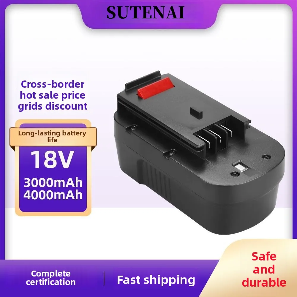 Аккумулятор 18 В, 12000 мАч, электрика Black & Decker A18 A1718NH User Ins B18 HPB18-OPE FS1800CS FS1800D-2 FS1800ID