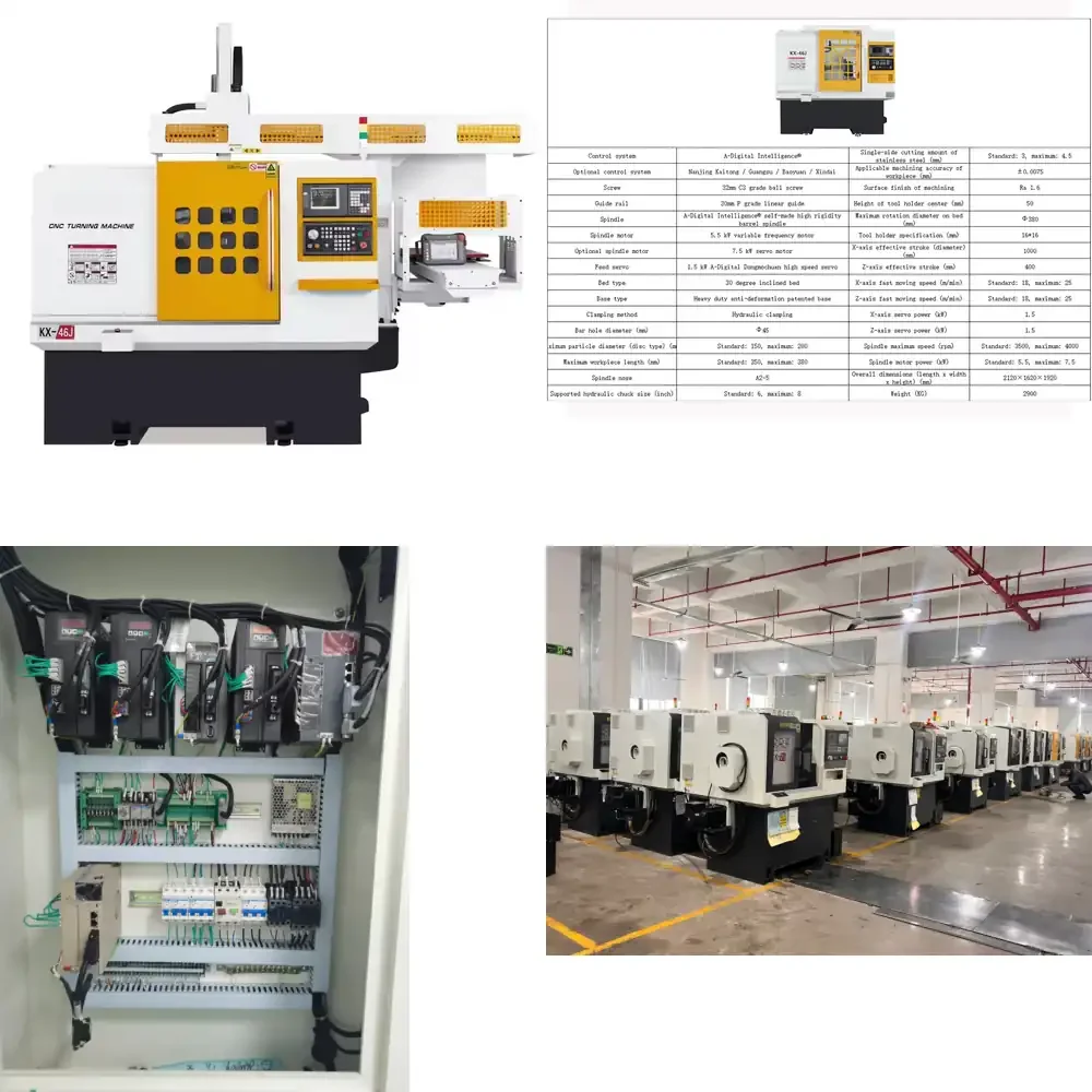 2026 Kx-46JX Fully Automatic Machining Truss Structure Metal 30° Slant Bed Turning Lathe CNC Milling Machine for Metal Tools