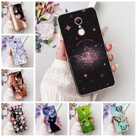 Clear For Xiaomi Redmi5 MDG1 MDI1 Back Cover For Redmi 5 Case Cute Cartoon Luxury Fashion Flower Cool Boys Soft TPU Bumper Funda