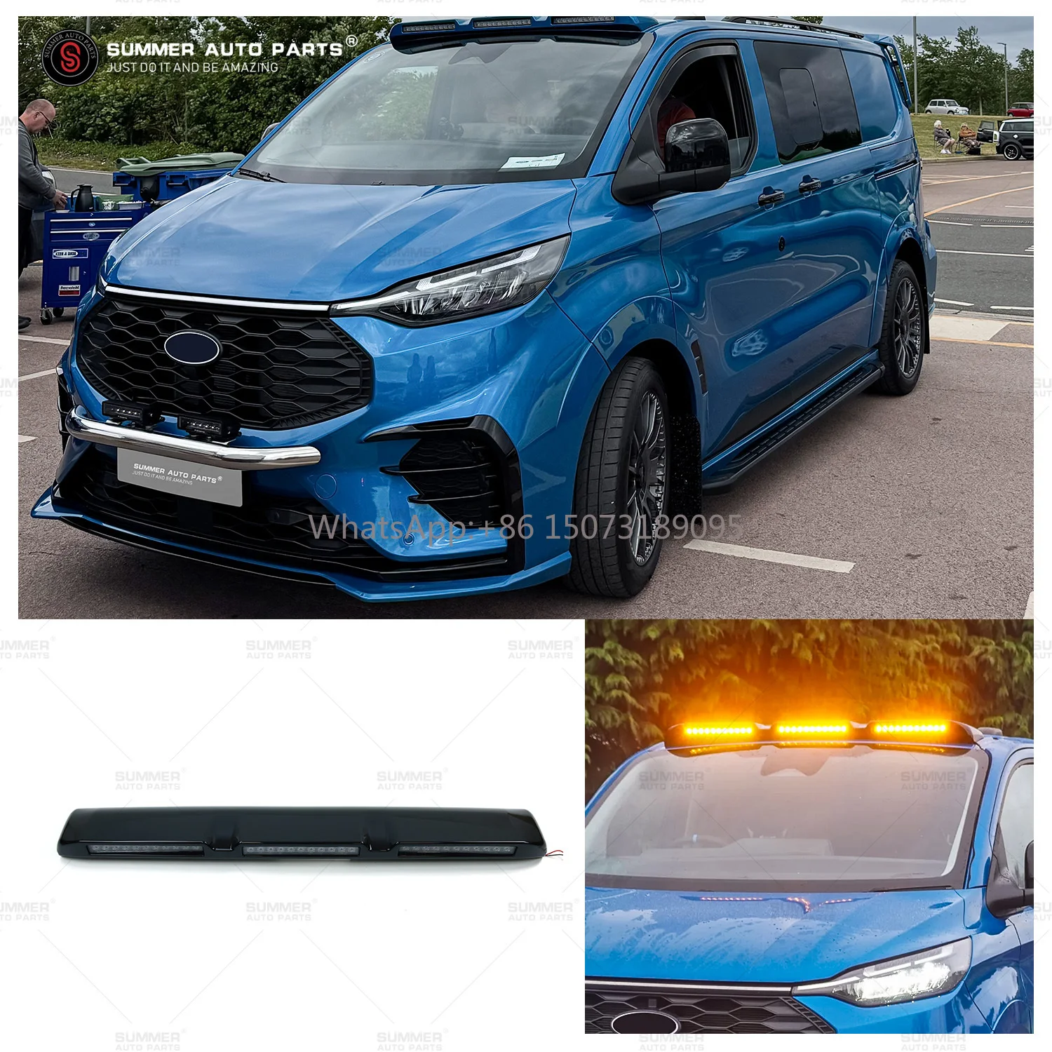 

Лампа на крыше, светодиодный светильник на крышу для Ford Transit, аксессуары на заказ, глянцевый черный верхний светильник на крыше
