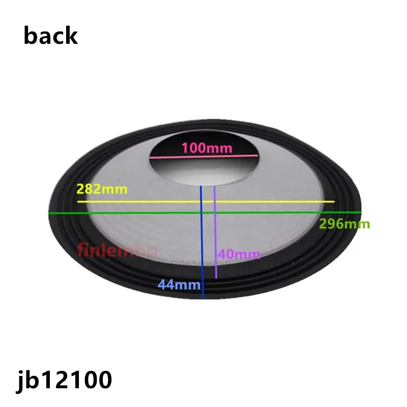 1PC Speaker Woofer Paper Cone 296mm W Shape Cloth Surround Repair Kit Voice Coil 75.5/100mm For Home Theater Studio DIY System