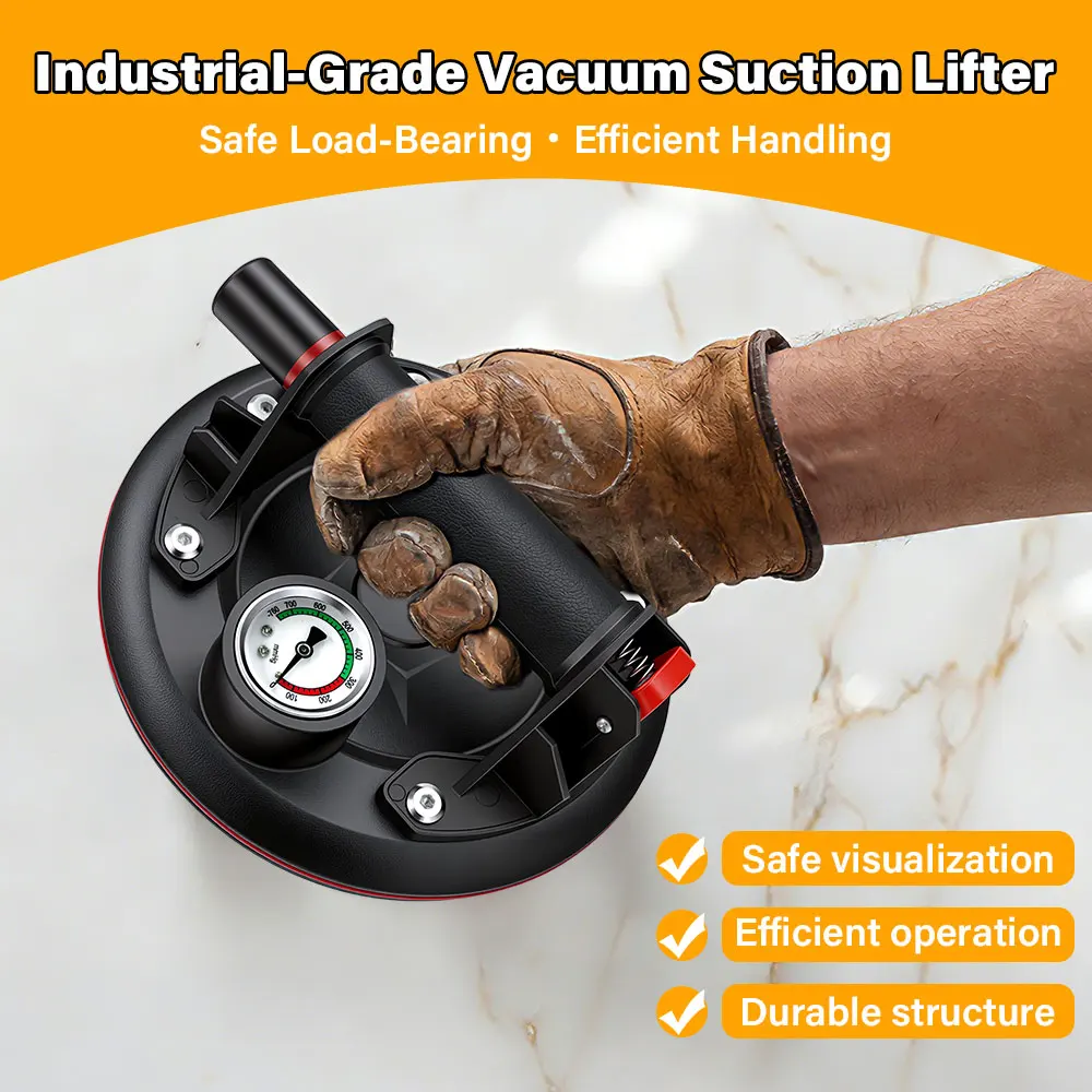 真空吸盤-8-インチ-250kg-耐荷重真空吸盤-耐久性の高い吸盤-石材タイルガラス用手動持ち上げ用リフター